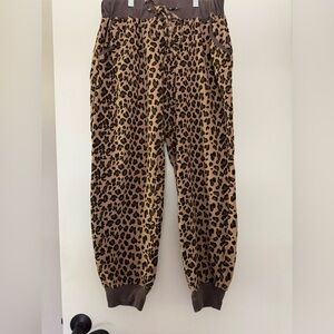Mittoshop Leopard Print Brown and Tan Joggers